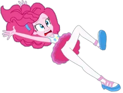 Size: 1080x821 | Tagged: safe, artist:blockslikepl, derpibooru import, pinkie pie, human, equestria girls, clothes, female, g4, image, png, rah rah skirt, simple background, skirt, solo, transparent background