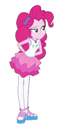 Size: 308x625 | Tagged: safe, artist:blockslikepl, derpibooru import, pinkie pie, human, equestria girls, clothes, female, g4, hand behind back, image, png, solo