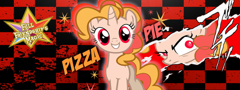 Size: 1918x720 | Tagged: safe, derpibooru import, oc, oc:pizza pie, ponified, unofficial characters only, food pony, original species, pony, unicorn, fanfic:full friendship's magic, food, horn, image, pizza pie, png