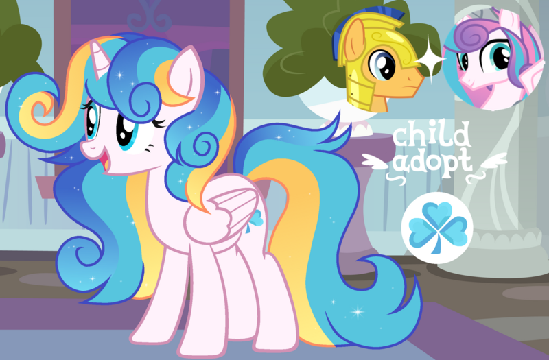 Size: 1280x840 | Tagged: safe, artist:vi45, derpibooru import, flash sentry, princess flurry heart, oc, alicorn, pony, female, image, mare, older, parent:flash sentry, parent:princess flurry heart, png