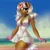 Size: 3000x3000 | Tagged: suggestive, artist:yutakira92, oc, oc:donut daydream, anthro, unicorn, absolute cleavage, beach, breasts, cleavage, clothes, donut, dress, female, food, image, jpeg, looking at you, short skirt, skirt, solo, tight clothing