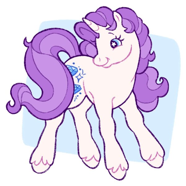 Size: 1405x1405 | Tagged: safe, artist:cocopudu, derpibooru import, rarity, g2, g4, g4 to g2, generation leap, image, jpeg