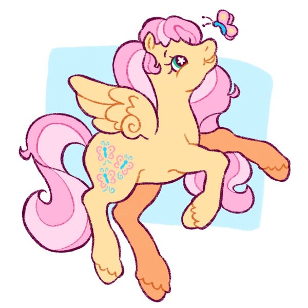 Size: 1316x1316 | Tagged: safe, artist:cocopudu, derpibooru import, fluttershy, g2, g4, g4 to g2, generation leap, image, jpeg