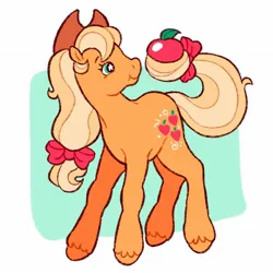 Size: 1410x1410 | Tagged: safe, artist:cocopudu, derpibooru import, applejack, g2, g4, g4 to g2, generation leap, image, jpeg