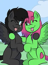 Size: 1535x2048 | Tagged: safe, artist:doodle-hooves, ponerpics import, oc, unofficial characters only, pony, female, image, jpeg, looking at each other, male, mare, stallion