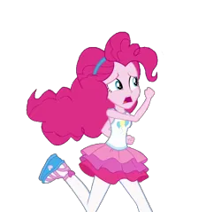 Size: 754x720 | Tagged: safe, artist:blockslikepl, derpibooru import, edit, edited screencap, screencap, pinkie pie, human, equestria girls, background removed, female, g4, image, png, running, simple background, solo, transparent background