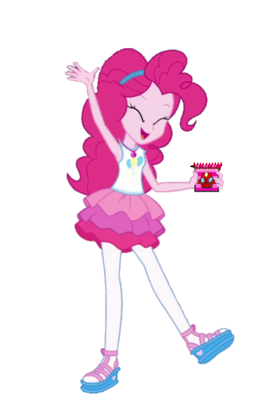 Size: 1014x1492 | Tagged: safe, artist:blockslikepl, derpibooru import, edit, edited screencap, screencap, pinkie pie, human, equestria girls, armpits, blue's clues, female, g4, handy dandy notebook, image, not a vector, png, simple background, solo, transparent background