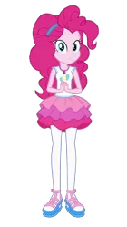 Size: 838x1492 | Tagged: safe, artist:blockslikepl, derpibooru import, edit, edited screencap, screencap, pinkie pie, human, equestria girls, clothes, female, g4, image, not a vector, png, simple background, solo, transparent background