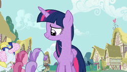 Size: 1280x720 | Tagged: suggestive, derpibooru import, edit, edited screencap, screencap, toola roola, twilight sparkle, alicorn, earth pony, pony, fame and misfortune, animated, elderly, female, filly, foal, g4, image, ponyville, video, webm, with sound