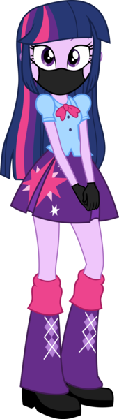 Size: 2855x10000 | Tagged: safe, artist:alandssparkle, artist:brokenadam, derpibooru import, twilight sparkle, human, equestria girls, g4, absurd resolution, boots, clothes, covid-19, face mask, female, gloves, high heel boots, image, mask, png, shirt, shoes, simple background, skirt, solo, transparent background, vector