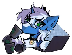 Size: 2560x1974 | Tagged: safe, artist:cherry_kotya, derpibooru import, oc, oc:passi deeper, pony, unicorn, chest fluff, coffee cup, cup, glasses, horn, image, png, sticker