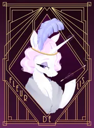 Size: 2365x3215 | Tagged: safe, artist:aquaticvibes, ponerpics import, fleur-de-lis, pony, unicorn, art pack:nuclear neighs and deco days, female, image, mare, paywall content, png