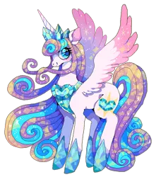Size: 750x850 | Tagged: safe, artist:njeekyo, derpibooru import, princess flurry heart, alicorn, crystal pony, pony, colored wings, colored wingtips, crown, crystallized, digital art, female, g4, heart, heart eyes, hoof shoes, image, jewelry, mare, older, older flurry heart, peytral, pixel art, png, princess shoes, regalia, simple background, smiling, solo, spread wings, transparent background, wingding eyes, wings