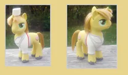 Size: 800x470 | Tagged: safe, derpibooru import, donut joe, pony, unicorn, brushable, customized toy, horn, image, irl, jpeg, male, photo, stallion, toy