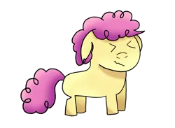 Size: 1300x953 | Tagged: safe, derpibooru import, li'l cheese, earth pony, pony, the last problem, atg 2024, baby, baby pony, female, filly, foal, g4, image, newbie artist training grounds, outline, png, simple background, solo, struggling, transparent background, white outline