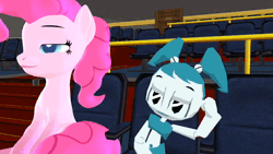 Size: 1280x720 | Tagged: safe, artist:puzzlshield2, derpibooru import, maud pie, pinkie pie, princess luna, pony, equestria girls, season 8, the maud couple, spoiler:s08, 3d, animated, auditorium, comedy, crossover, ennard, five nights at freddy's, five nights at freddy's: sister location, fnaf world, funny, g4, image, jenny wakeman, laughing, mario, meme, microphone, mmd, mr. puzzles (smg4), patrick star, reanimation, recreation, smg4, spongebob squarepants, stand-up comedy, super mario bros., webm, youtube link, youtube video