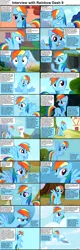 Size: 1282x4018 | Tagged: safe, derpibooru import, edit, edited screencap, screencap, gilda, rainbow dash, gryphon, pegasus, pony, comic:celestia's servant interview, fall weather friends, griffon the brush off, may the best pet win, sonic rainboom (episode), the mysterious mare do well, blushing, caption, cloud, cs captions, cute, dashabetes, female, g4, image, image macro, interview, looking at you, mare, png, raised hoof, screencap reference, squee, text