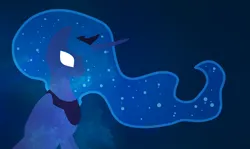 Size: 2038x1216 | Tagged: safe, artist:llimus, derpibooru import, princess luna, pony, glow, glowing eyes, image, png, solo