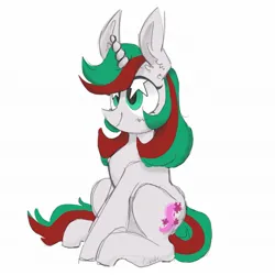 Size: 1777x1777 | Tagged: safe, artist:cupute, derpibooru import, gusty, oc, oc:gusty winds, pony, unicorn, g1, alternate cutie mark, alternate design, alternate hairstyle, alternate universe, digital art, doodle, full body, gusty winds, happy, horn, image, jpeg, looking right, multicolored hair, multicolored mane, multicolored tail, simple background, sitting, smiling, solo, starry eyes, tail, unicorn horn, white background, wingding eyes