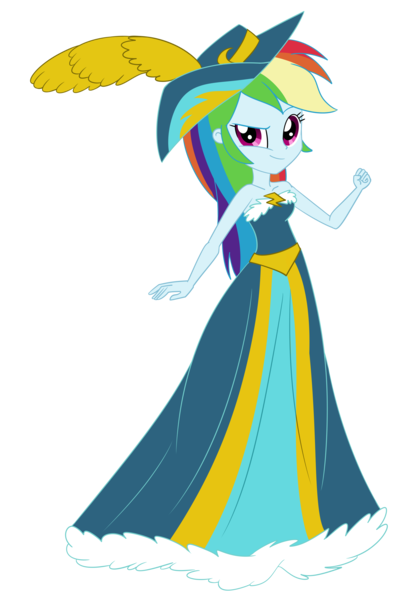 Size: 2500x3606 | Tagged: safe, artist:cartoonmasterv3, artist:nie-martw-sie-o-mnie, derpibooru import, rainbow dash, human, equestria girls, clothes, coronation, coronation dress, dress, g4, humanized, image, long dress, long skirt, png, skirt, solo