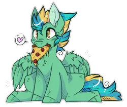 Size: 1465x1235 | Tagged: safe, artist:heart-sketch, derpibooru import, oc, oc:vindi, pegasus, pony, food, image, pizza, png, solo