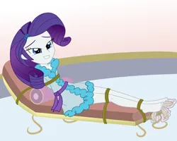 Size: 2500x2000 | Tagged: safe, artist:nie-martw-sie-o-mnie, derpibooru import, rarity, human, equestria girls, bathrobe, bondage, clothes, feather, feet, female, femsub, foot tickling, g4, image, png, rarisub, robe, rope, rope bondage, spa, submissive, tickling, tied down