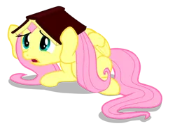 Size: 900x652 | Tagged: safe, artist:iks83, derpibooru import, fluttershy, pegasus, pony, book, cowering, female, g4, image, mare, open mouth, png, scared, simple background, solo, transparent background, vector