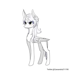 Size: 2000x2000 | Tagged: safe, artist:cassandra211190, derpibooru import, oc, oc:κασσάνδρα, alicorn, pony, alicorn oc, horn, image, png, wings