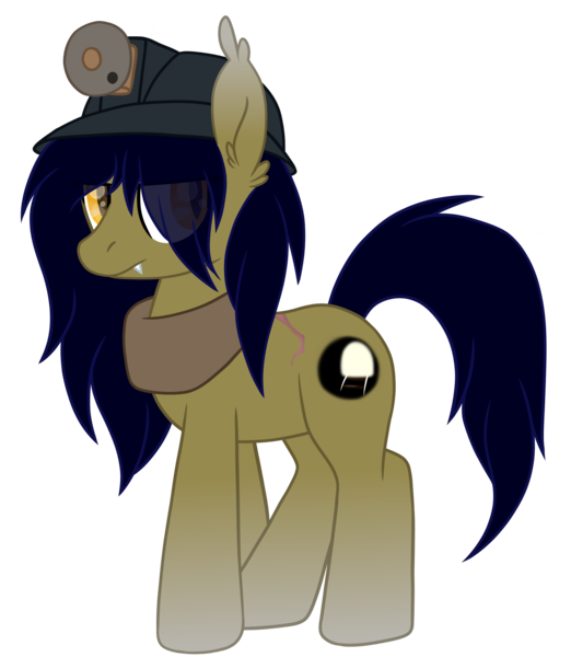 Size: 1632x1876 | Tagged: safe, artist:ponkus, derpibooru import, oc, oc:sluice, unofficial characters only, bat pony, earth pony, hybrid, pony, image, miner, png, simple background, solo, transparent background