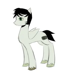 Size: 894x894 | Tagged: safe, artist:0liiver, derpibooru import, ponified, pegasus, pony, adam faulkner-stanheight, image, jpeg, saw (movie), simple background, solo, white background