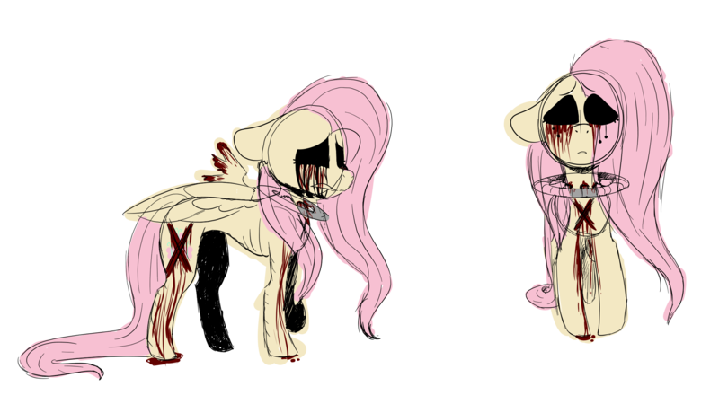 Size: 2560x1440 | Tagged: semi-grimdark, artist:thesilvercatt, derpibooru import, fluttershy, pegasus, pony, amnesia: the dark descent, amnesiashy, female, image, mare, my little amnesia, png, simple background, transparent background