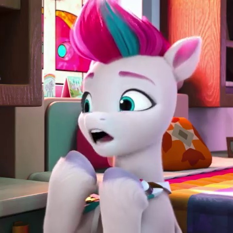 Size: 480x480 | Tagged: safe, derpibooru import, screencap, zipp storm, pegasus, pony, g5, my little pony: make your mark, my little pony: make your mark chapter 2, cropped, female, hoof done it?, image, jpeg, mare