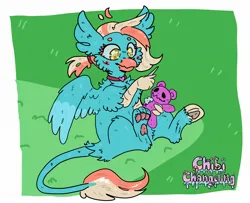 Size: 2048x1664 | Tagged: safe, artist:chibichangeling, derpibooru import, oc, hippogriff, art trade, female, image, jpeg, plushie, sewing