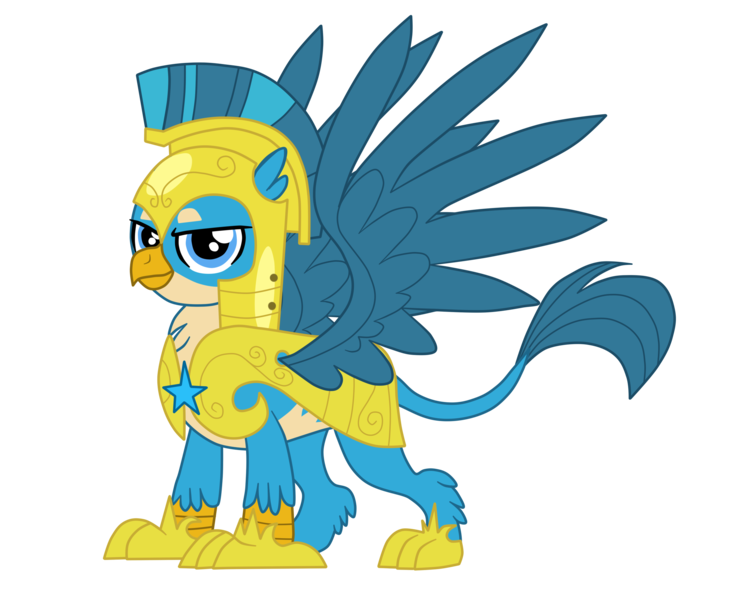 Size: 2345x1900 | Tagged: safe, artist:gmaplay, derpibooru import, gallus, gryphon, the last problem, armor, image, older, older gallus, png, royal guard, royal guard gallus, solo