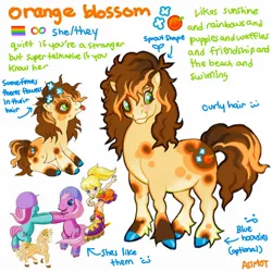 Size: 1700x1700 | Tagged: safe, artist:asimot2000, derpibooru import, oc, oc:orange blossom, unofficial characters only, earth pony, pony, g4, earth pony oc, image, jpeg, ponysona, simple background, solo, white background