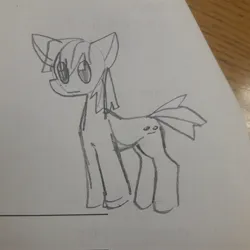 Size: 2048x2048 | Tagged: safe, artist:myosotis-secunda, derpibooru import, ponified, earth pony, pony, 2022, autism creature, dot eyes, high res, image, jpeg, meme, pencil drawing, ponified meme, solo, straight face, traditional art