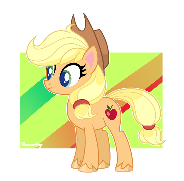 Size: 2759x2717 | Tagged: safe, artist:thomasray000, derpibooru import, applejack, pony, my little pony: pony life, image, png, solo, style emulation, unshorn fetlocks