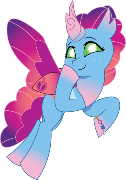 Size: 969x1385 | Tagged: safe, artist:prixy05, derpibooru import, changedling, changeling, g5, my little pony: tell your tale, changedlingified, female, flying, image, misty brightdawn, png, rebirth misty, simple background, solo, species swap, transparent background, vector