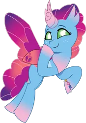 Size: 969x1385 | Tagged: safe, artist:prixy05, derpibooru import, changedling, changeling, g5, my little pony: tell your tale, changedlingified, female, flying, image, misty brightdawn, png, rebirth misty, simple background, solo, species swap, transparent background, vector