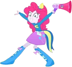 Size: 2700x2520 | Tagged: safe, derpibooru import, edit, edited screencap, editor:homersimpson1983, screencap, pinkie pie, human, equestria girls, g4, background removed, female, image, not a vector, png, wondercolts, wondercolts uniform