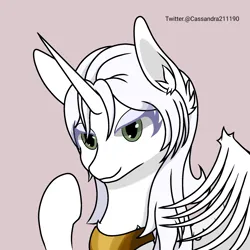 Size: 2000x2000 | Tagged: safe, artist:cassandra211190, derpibooru import, oc, oc:κασσάνδρα, unofficial characters only, alicorn, alicorn oc, horn, image, png, wings