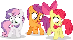 Size: 1024x562 | Tagged: safe, artist:skele-sans, derpibooru import, apple bloom, scootaloo, sweetie belle, earth pony, pegasus, pony, unicorn, crusaders of the lost mark, g4, apple bloom's bow, bow, cutie mark crusaders, female, filly, foal, hair bow, horn, image, png, simple background, transparent background, vector