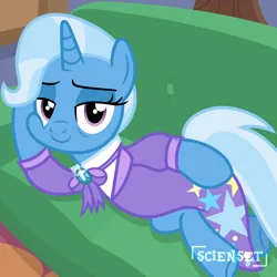 Size: 1280x1280 | Tagged: safe, derpibooru import, edit, edited screencap, screencap, trixie, pony, unicorn, g4, clothes, draw me like one of your french girls, female, horn, image, mare, older, older trixie, png, solo