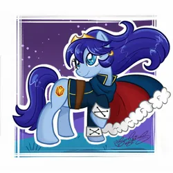 Size: 2048x2048 | Tagged: safe, artist:shutupsprinkles, derpibooru import, ponified, earth pony, pony, clothes, diadem, female, fire emblem, image, jewelry, jpeg, lucina, mare, raised hoof, regalia, solo