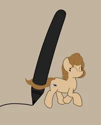 Size: 4127x5100 | Tagged: safe, artist:izzy64, derpibooru import, oc, oc:dust bunny, earth pony, pony, drawing, earth pony oc, image, pen, png, solo, tiny, tiny ponies