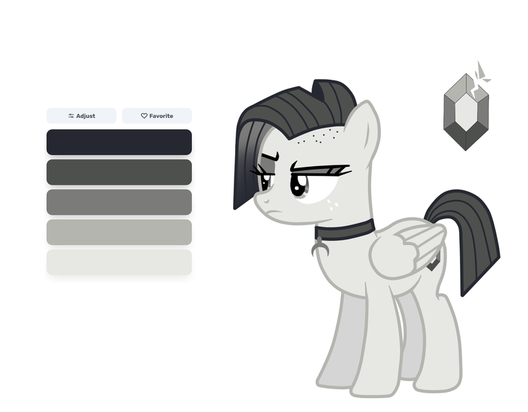 Size: 1475x1153 | Tagged: safe, artist:messy sketch, derpibooru import, oc, oc:luster fade, unofficial characters only, pegasus, pony, black, black and white, collar, folded wings, grayscale, image, monochrome, png, simple background, white, white background, wings