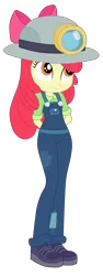 Size: 1900x5047 | Tagged: safe, artist:gmaplay, derpibooru import, apple bloom, equestria girls, equestria girls series, g4, happily ever after party, headlamp, image, my little pony equestria girls: better together, my little pony equestria girls: choose your own ending, png, simple background, solo, transparent background