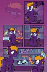 Size: 1920x2948 | Tagged: safe, artist:alexdti, derpibooru import, oc, oc:aqua lux, oc:dark purple, oc:purple creativity, oc:warm focus, pony, comic:quest for friendship retold, angel, devil, female, image, male, png, r63 paradox, self paradox, self ponidox, shoulder angel, shoulder devil