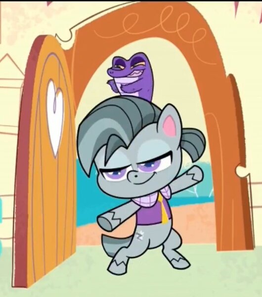 Size: 915x1036 | Tagged: safe, derpibooru import, screencap, crocodile, earth pony, pony, my little pony: pony life, pie vs. pie, spoiler:pony life s01e23, bipedal, clothes, image, jpeg, male, octavio pie, shirt, stallion