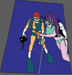 Size: 613x633 | Tagged: safe, derpibooru import, starlight glimmer, sunburst, human, equestria girls, g4, camera, clothes, female, illustrator, image, lifejacket, male, png, rope, scuba diving, scuba gear, shipping, starburst, straight, swimsuit, two-piece swimsuit